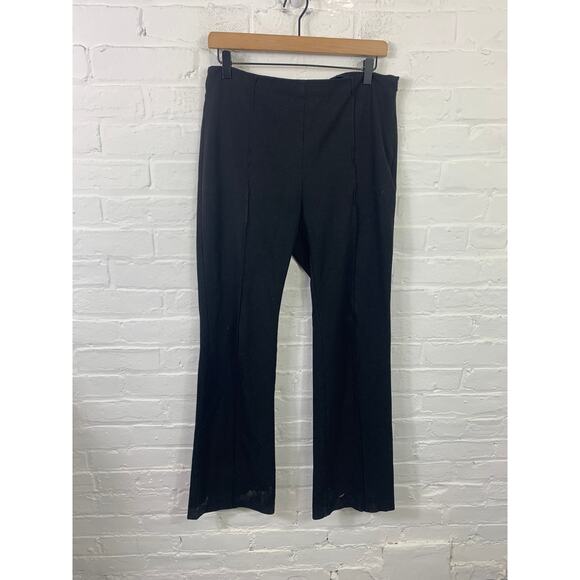 Zara Women's High-Waist Bootcut Trousers Pant Pleated Black Size Large - Picture 1 of 4